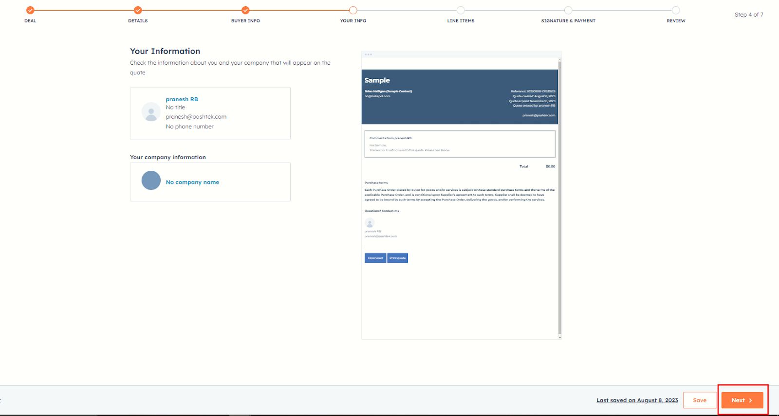 How To Create Quotes in HubSpot CRM - Pashtek
